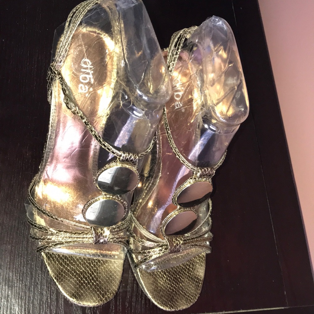 Bronze Wedge Sandals by DIBA